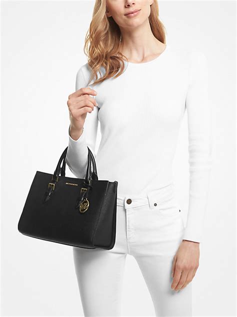 michael kors medium park saffiano satchel|Charlotte Medium Saffiano Leather 2.